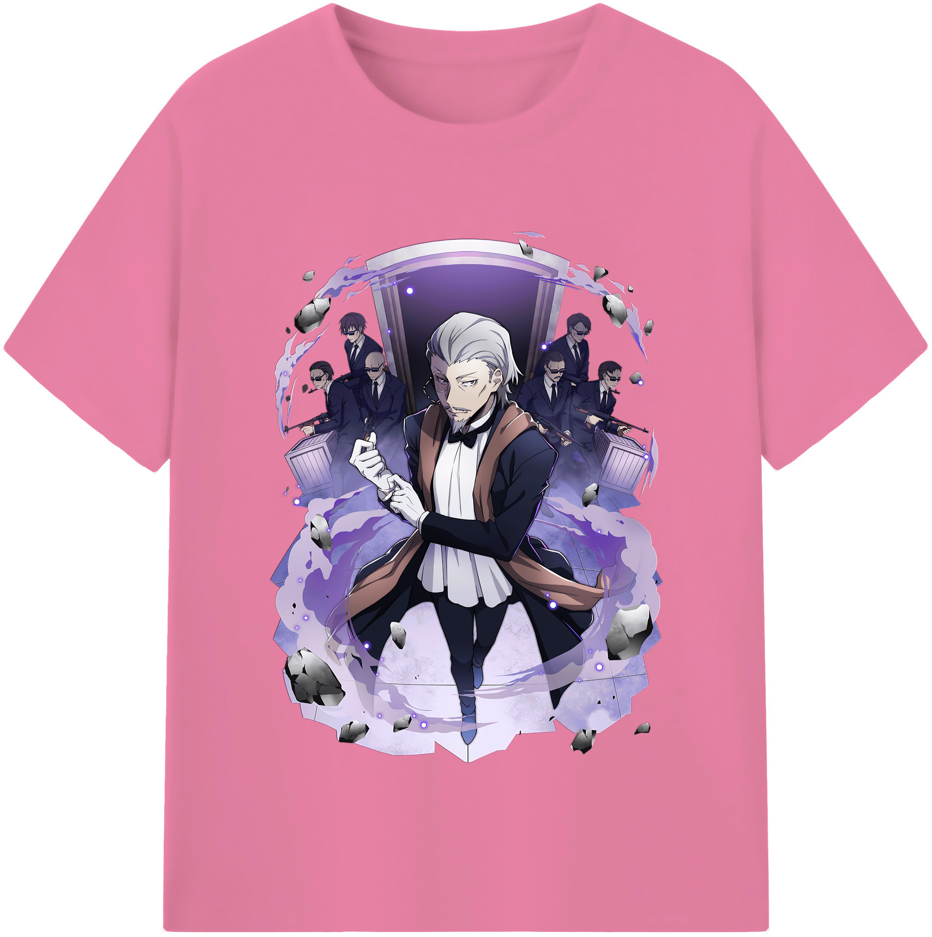 （画像用） 文豪ストレイドッグス Bungo Stray Dogs 綿100％半袖Tシャツ（フロントプリント）